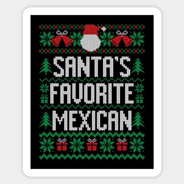 Santa's Favorite Mexican Sticker by Saulene